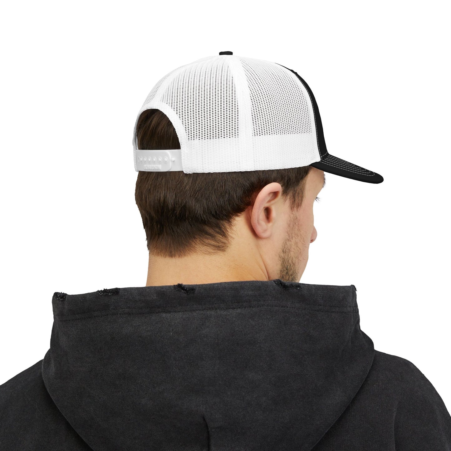 Trucker Cap — Embroidered 'Music Never Dies' Moon Logo