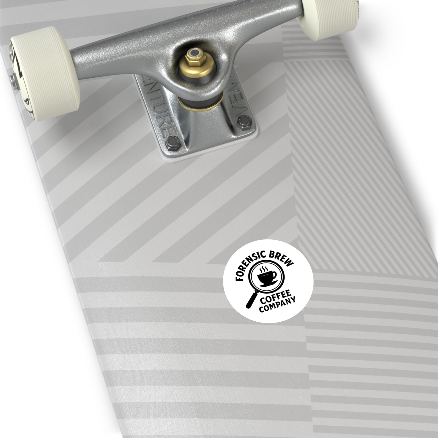 Round Sticker — "Forensic Brew Coffee Company" Logo (Indoor/Outdoor)